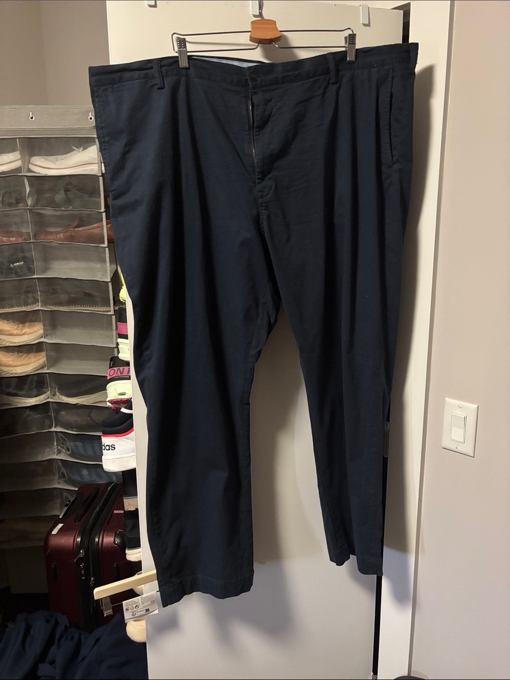 Men's Navy Casual Pants - Classic Straight Fit